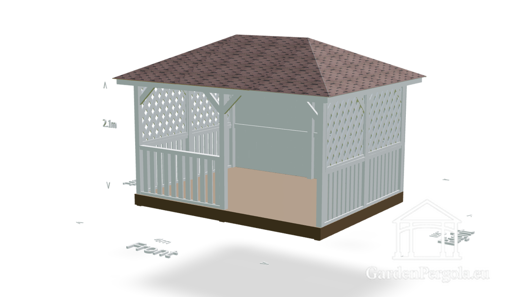 Gazebo 3x4 four slope