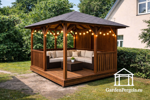 3x4m Koka Dārza Lapene