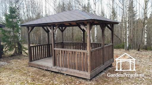 3x4m tumši brūna lapeņa