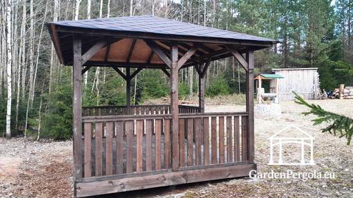 3x4m tumši brūna lapeņa