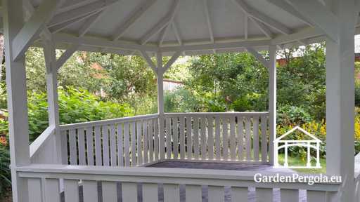 6sided White gazebo