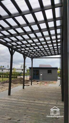 Pergola 3x10m polycarbonate roof