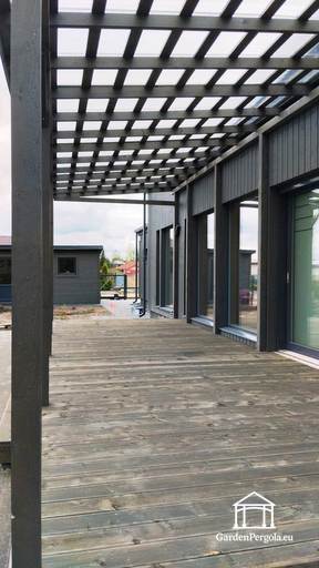 Pergola 3x10m polycarbonate roof