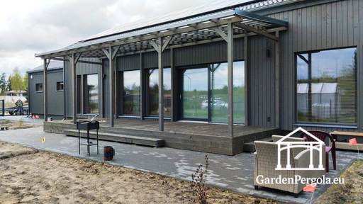 Pergola 3x10m polycarbonate roof