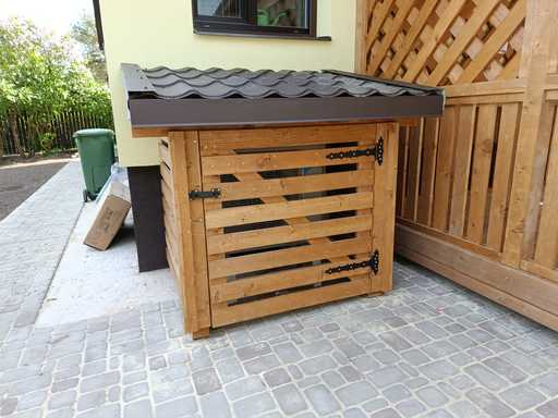 Gazebo da giardino 3,2m x 3,8m con box per condizionatore - 4