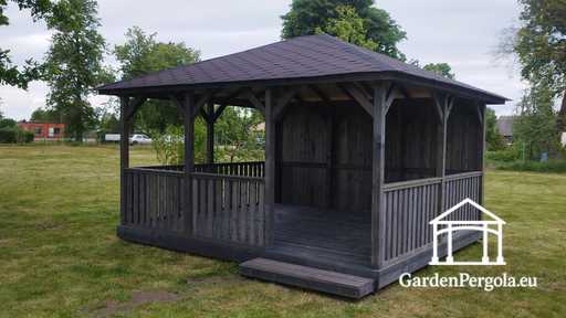 4x4.5m Strong dark gray gazebo