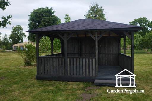 4x4.5m Strong dark gray gazebo