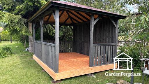 3x4m gazebo with orange floor