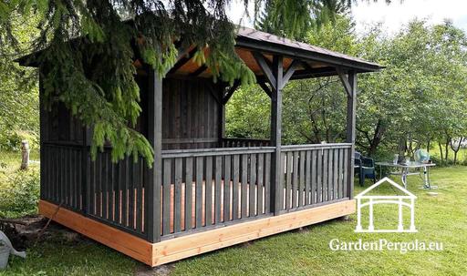 3x4m gazebo with orange floor
