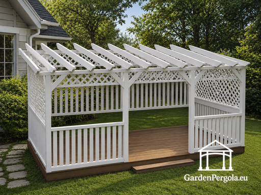 4x6m White Summer Pergola — Elegant, Spacious, and Perf..