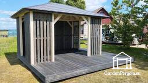 3x4 m träpaviljong