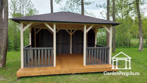 4x4.5 m Wooden Garden Gazebo — Cozy and Durable Garden ..