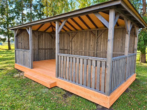 3 × 6 m Houten Tuinpaviljoen Geïnstalleerd in Litouwen - 4