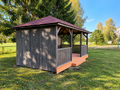 3 × 6 m Houten Tuinpaviljoen Geïnstalleerd in Litouwen - 5