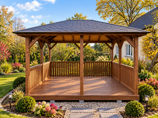 Gazebo da Giardino in Legno 3×4 m con Tetto a Padiglione - 5