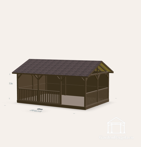 Gazebo 4x6 dual slope