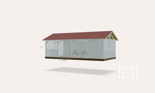 Gazebo 4x8 dual slope