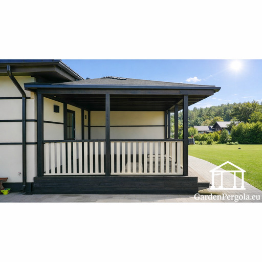 Nojume 4x6m tumši pelēka ar metāla jumtu.