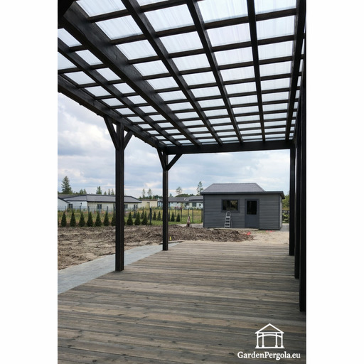 Piebūve 3x10m ar polikarbonāta jumtu