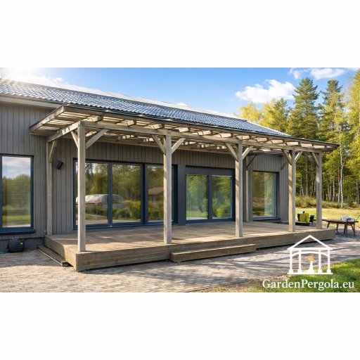 Piebūve 3x10m ar polikarbonāta jumtu